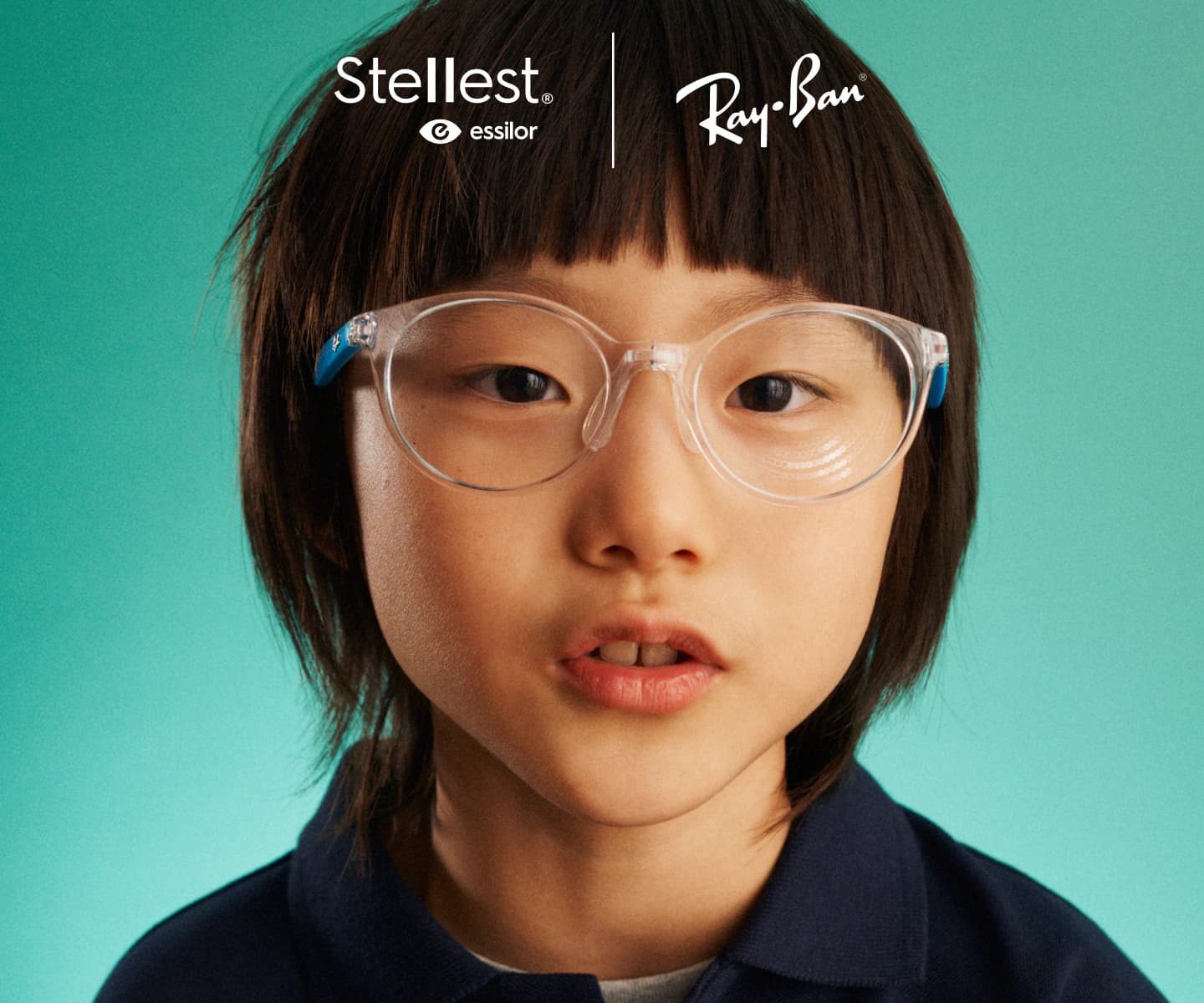 Child wearing Stellest lenses for myopia control